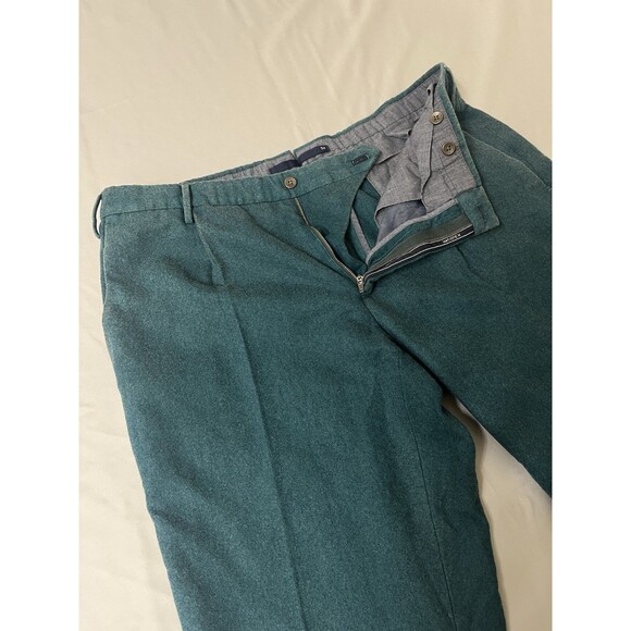 NWT Incotex Slowear Men's 52 US 33 Slim Fit Pattern 30 Wool Trousers Teal - Picture 2 of 13